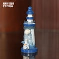 thumbnail image 2 of Abbracc Modèle de Phare Nautique en Bois Bleu, 2 of 6