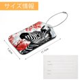 thumbnail image 5 of Leather Luggage Tag for Suitcase Women Kids, Zebra, 5 of 7