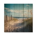 thumbnail image 3 of Designart "The Path Leading to the Beach IV" Nautical & Beach Print on Natural Pine Wood, 3 of 5