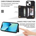 thumbnail image 2 of SaniMore for iPhone 15 PU Leather Case RFID Blocking, Back Magnetic Button Flip Wallet Cover Built-in Card Slot & Multi-Angle Kickstand Ultra-Thin Full Body Protective Shell, Black, 2 of 6