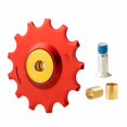 thumbnail image 4 of Rear Derailleur Pulley, Ceramic Bearing Jockey Wheel Pulley Aluminium Alloy Roller for Road Mountain Bike red 13T, 4 of 9