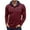 Red, variant on Men's Long Sleeve Hooded T Shirt Casual Comfortable Pullover Top Lightweight Button Down Shirt for Daily Wear Home Outdoor Hiking Spring Summer Fall Mens Summer Lightweight Pullover Tee Shirts