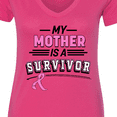 thumbnail image 4 of Inktastic My Mother is a Survivor Breast Cancer Awareness Women's V-Neck T-Shirt, 4 of 5