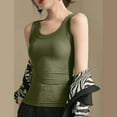thumbnail image 6 of JGGSPWM Women's Tank Tops Scoop Neck Ribbed Sleeveless Casual Basic Knit Cami Tee Shirts Army Green S, 6 of 7