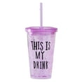 thumbnail image 2 of SPRING PARK Water Bottle Flash Powder With Straws Drinking Straw Cup Drinkware, 2 of 7