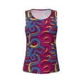 thumbnail image 4 of Xecao Colorful Snake print women's scoop neck, loose-fit workout tank tops for the gym., 4 of 9