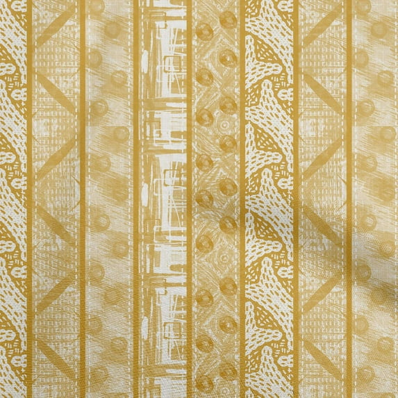 oneOone Cotton Flex Yellow Fabric Aaian Batik Dress Material Fabric Print Fabric By The Yard 40 Inch Wide