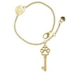 thumbnail image 2 of Delight Jewelry Goldtone Open Paw Key Gold-tone Rose Link Chain Bracelet, 6.25"+1.75" Extender, 2 of 4