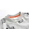 thumbnail image 4 of FEDPOP Toddler Boys Sweatshirt 100% Cotton Excavator Sweater 4T, 4 of 5