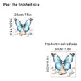 thumbnail image 3 of Adhesivos de pared con diseño de mariposas azules, conchas marinas, 30 x 30 cm, 3 of 3