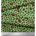 thumbnail image 2 of Soimoi Green Cotton Voile Fabric Coffee Beans Food Printed Craft Fabric by the Yard 56 Inch Wide, 2 of 3