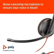 Plantronics Blackwire 3210 USB-A Headset, On-Ear Mono Headset, Wired