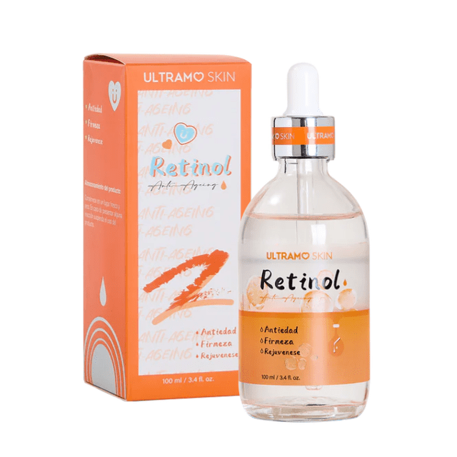 Sérum Retinol Rejuvenecedor Suaviza Líneas Finas y Arrugas Suero Facial Anti-Edad 100ML ULTRAMO