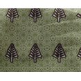 thumbnail image 4 of oneOone Georgette Viscose Olive Green Fabric Tree & Geometric Block Craft Projects Decor Fabric Printed By The Yard 42 Inch Wide, 4 of 4