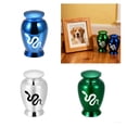 thumbnail image 2 of Decorative Pet Memorial Cremation Urn Water Resistant Aluminum Small Dog Cats Ashes Container With Spiritual Snake Motifs, 2 of 9