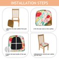 thumbnail image 4 of Pioneer Flower Floral Print Pattern Seat Covers for Dining Room Chairs Set Of 4,Stretch Printed Washable Chair Seat Cover with Elastic Ties and Button,Removable Waterproof Couch Cushion Covers, 4 of 6