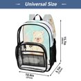 thumbnail image 3 of Iauyy Clear Backpack Heavy Duty PVC Transparent Backpack for College Workplace, Teddy Bear, 3 of 8