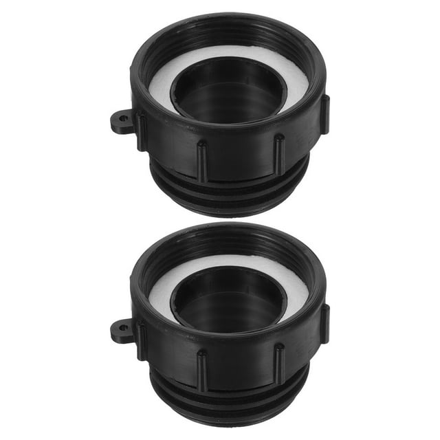 OUNONA 2Ud Adaptador De Manguera Para Ibc Tote Con Rosca Compatible Para Jardín Color Negro