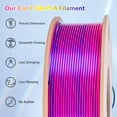 thumbnail image 3 of Multicolor 3D Printer Filament,Dual/Tri Color 1.75mm PLA Silk Shiny Printing Filament,250g(0.55lbs) Fit Most FDM 3D Printer, 3 of 6
