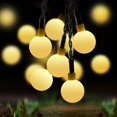 thumbnail image 1 of Cadena de luz Cadena de luz solar Exterior 50 Globe Led 7m con 8 modos de luz Cadena de luz solar, Interior y exterior Bombilla decorativa impermeable para jardín Balcón Fiesta Boda Navidad (Amarillo) Sailing Electrónica, 1 of 6