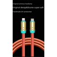 thumbnail image 2 of Adecuado para bricolaje hecho a mano para Apple Huawei OPPOTypeC cable de datos CarPlay de coche luminoso RGB con cable redondo de silicona, 2 of 4