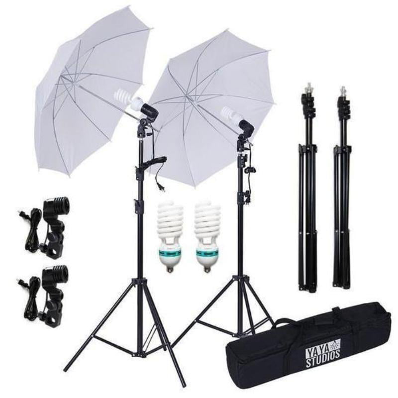 Photography Studio 52 White Umbrella Photo Reflector w/Bulb Holder Adapter