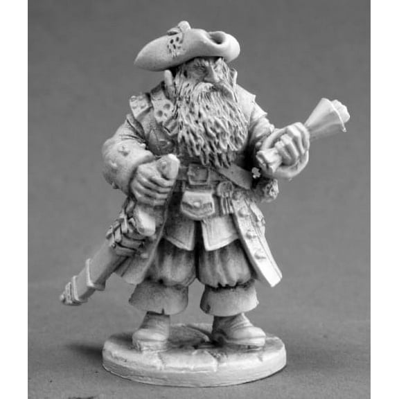 Barnabus Frost Pirate Captain Miniature 25mm Heroic Scale Dark Heaven Legends Reaper Miniatures