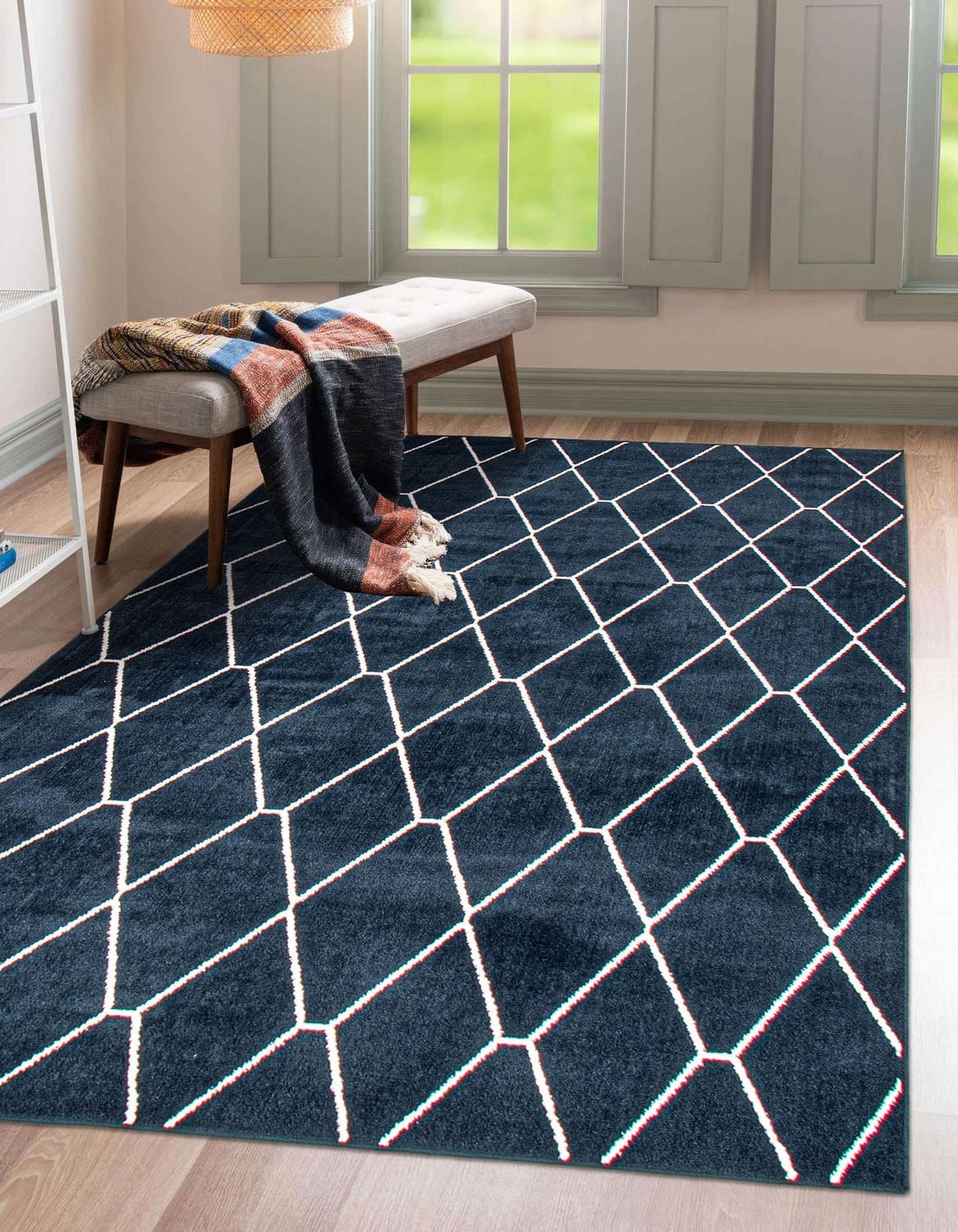 ECARPET Contemporary Area Rug for Living Room, Bedroom, Dinning Hall, Diamante Collection