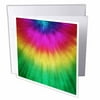 3dRose Vibrant Tie Dye With Texture - Greeting Card, 6 by 6-inch