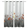 thumbnail image 3 of Poppy Flower Grey Window Treatments Curtains Valance Living Room Decor Bathroom Outdoor Indoor Drapes Window K, 3 of 5