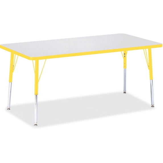 Adult Height Color Edge Rectangle Table