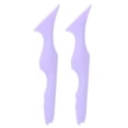 thumbnail image 3 of 2 plantillas de delineador de ojos con punta puntiaguda, reutilizables, impermeables, de silicona, para maquillaje, color morado, 3 of 14