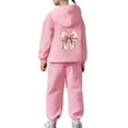 thumbnail image 5 of Gunia Kids Girls Jogging Suits Sweatsuits 2 Piece Set Stylish Casual With Bow Print Design Comfortable Hoodie Jogger Pants Outfit Play Everyday Wear Clothes Set Cute Outfits For Girl 2-13 Years, 5 of 7