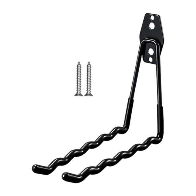 Estante de almacenamiento para raquetas de bádminton de pared con gancho para colgar, fácil instalación, para sala de juegos y jardín de infancia. Negro
