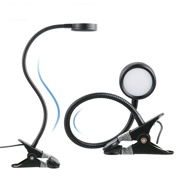 GOOHOCHY Durable Metal Clamp Book Reading Light with 3 Color Temperatures and 2 Brightness Levels for Bedside or Desk Use 15 Inches Tall