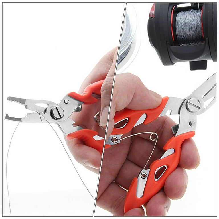 NUOLUX Pliers Fishing Fish Handheld Pliers Line Skinning Shot Saltwater  Grippers Fly Cutter Hook Saltwater Remover Scissors 
