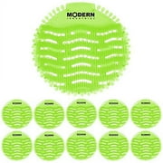 Urinal Screen & Deodorizer (10-pack) by Modern Industrial - Fits Most Top Urinal Brands at Restaurants, Offices, Schools, etc. (Green Mint)
