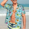 thumbnail image 5 of Lsque World Travel1 pattern Hawaiian Shirt for Men, Unisex Summer Beach Casual Short Sleeve Button Down Shirts-Large, 5 of 9