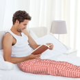 thumbnail image 5 of Logiee Houndstooth With Red And White Print Pajama Pants for Men,Men’s Pajama Bottoms,Mens PJ Pants with Pockets & Button Fly-Medium, 5 of 6