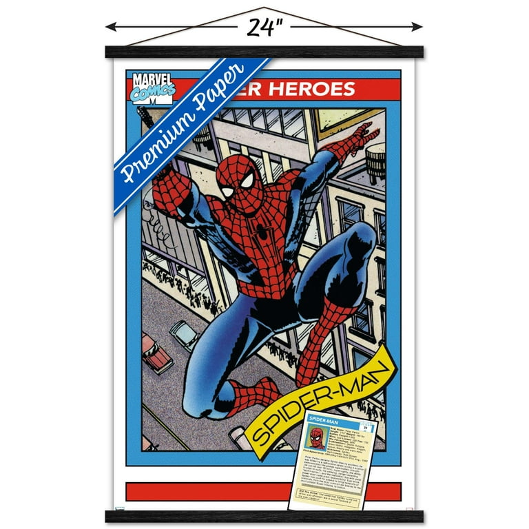 Marvel Trading Cards - Spider-Man Wall Poster with Magnetic Frame