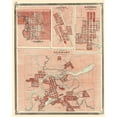 thumbnail image 3 of Baskin 12x14 Black Modern Framed Museum Art Print Titled - Elkhart, Goshen, Argos, Bourbon Indiana, 3 of 5
