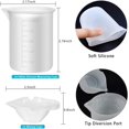 thumbnail image 3 of Silicone Measuring Cups, 500ml & 250ml, Large Reusable Resin Measuring Cup, Set of 6 Silicone Mixing Cups for Epoxy Resin, Molds, DIY, Arts and Crafts, 3 of 5