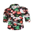 thumbnail image 2 of Men‘s Christmas Dress Shirts Fun Printed Long Sleeve Regular Fit Button Down Shirts Light Blue M, 2 of 6