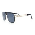 thumbnail image 5 of Mens Luxury Oversized Rimless Mob Racer Metal Rim Sunglasses Gold - Black, 5 of 6