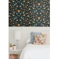 thumbnail image 2 of NextWall  Bird Toile Peel and Stick Wallpaper 20.5 in. W x 18 ft. L - Midnight Blue, 2 of 8