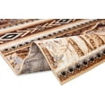thumbnail image 5 of Ambient Rugs Bear Lodge Rug – 3ft. 6in. x 5ft. 6in., Multicolor Rustic Area Rug with Animal Print, Geometric Design, Jute Backing. Countryside Interior Decoration, 5 of 8