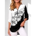 thumbnail image 2 of adviicd Button-Down Shirts Summer Tops For Women Women's 2023 Summer Casual T-Shirt V-Neck Scoop Tunic Tops for Leggings Loose Blouse Shirt B XXL, 2 of 3