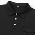 thumbnail image 3 of Blusa y camisa de manga larga con cuello vuelto para hombre, informal, de moda, con botones y bolsillo., 3 of 5