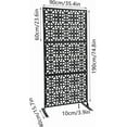 thumbnail image 2 of Freestanding Metal Privacy Panel for Deck Indoor/Outdoor Black Decorative Privacy Screen 74.8"x35.4", 2 of 7