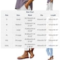 thumbnail image 4 of Women Cotton Linen Pants Plus Size Elastic Waisted Ankle Work Pants Solid Color Button Open Straight Leg Casual Pants, 4 of 7
